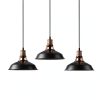 Industrial Pendant Light Metal Matte Black Hollow Design-0