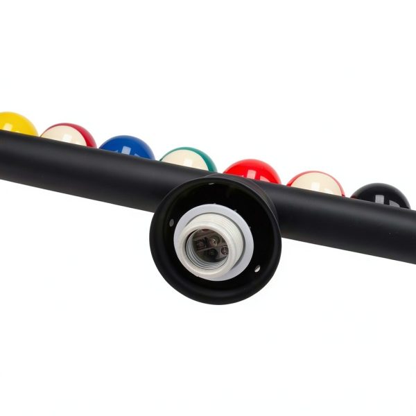 Pavo Billiard Table Light Black White Glass Metal Design-3