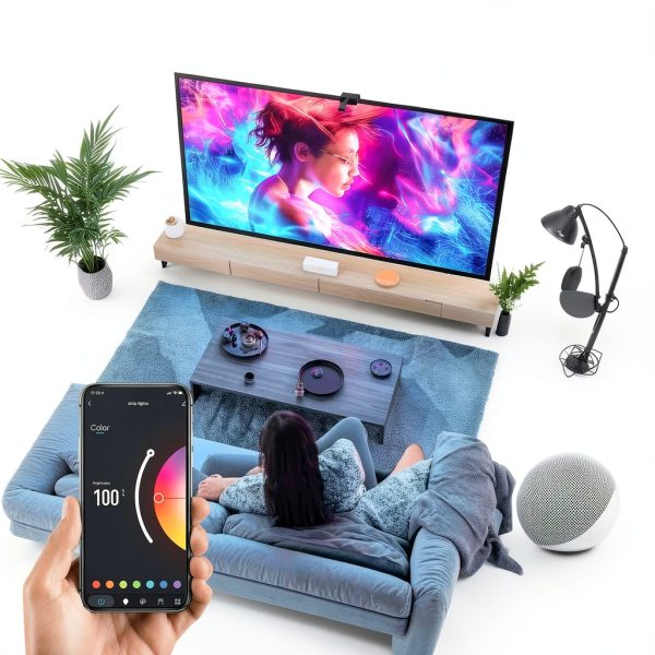Pavo TV LED Strip Lights Smart Camera Sync RGBIC Colors-4