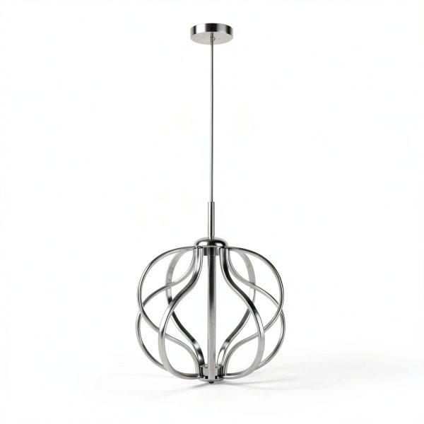 Modern LED Chandelier Warm Dimmable Light Adjustable Height-9