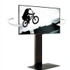 Pavo V3 SW TV Stand Swivel Function Satin Black White Walnut-1
