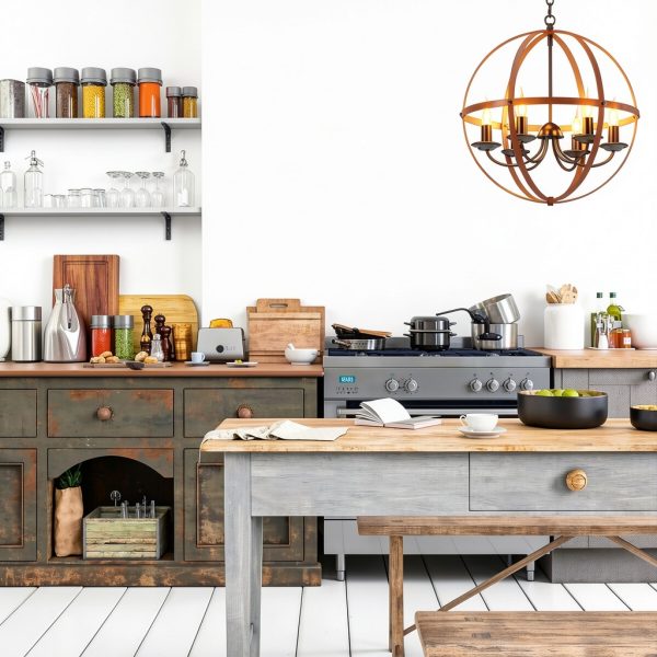 Pavo Spherical Ceiling Lamp Iron Adjustable Industrial-4