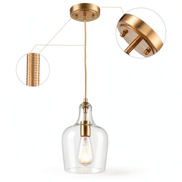 Brass Pendant Light Rustproof Finish Modern Home Lighting-2
