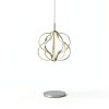 Modern LED Chandelier Warm Dimmable Light Adjustable Height-2