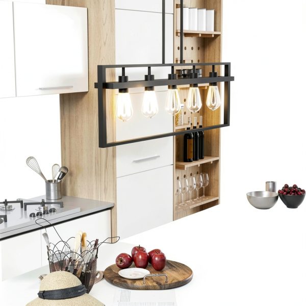 Metal Chandelier Modern Iron Design 5 Light Pendant Lamp-2