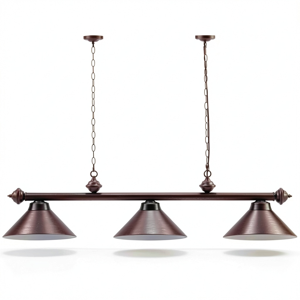 Pavo Pool Table Light installed over a billiard table