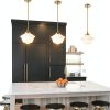Schoolhouse Glass Pendant Light Gold Opal Fixture-1