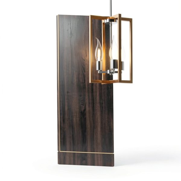 Modern Metal Chandelier 3 Light Geometric Pendant Lamp-2