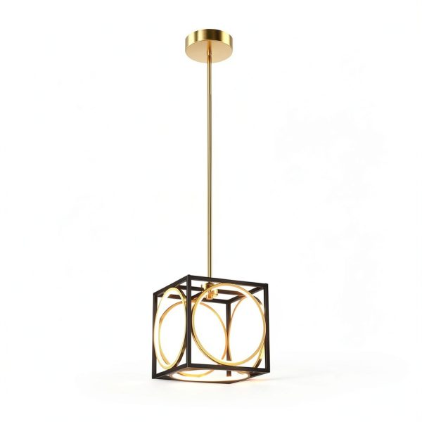 Cube LED Pendant Light Modern Design Dimmable Kitchen-0