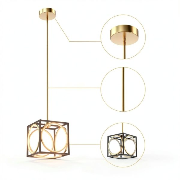 Cube LED Pendant Light Modern Design Dimmable Kitchen-8