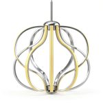 Modern LED Pendant Light Dimmable Warm White Chrome Finish-0