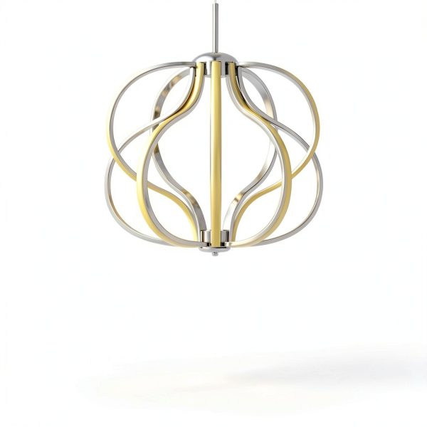 Modern LED Chandelier Warm Dimmable Light Adjustable Height-7