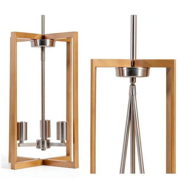 Modern Metal Chandelier 3 Light Geometric Pendant Lamp-6
