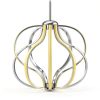 Modern LED Chandelier Warm Dimmable Light Adjustable Height-0