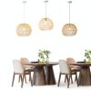 Pavo Handwoven Paper Pendant Light Adjustable Height Home-4