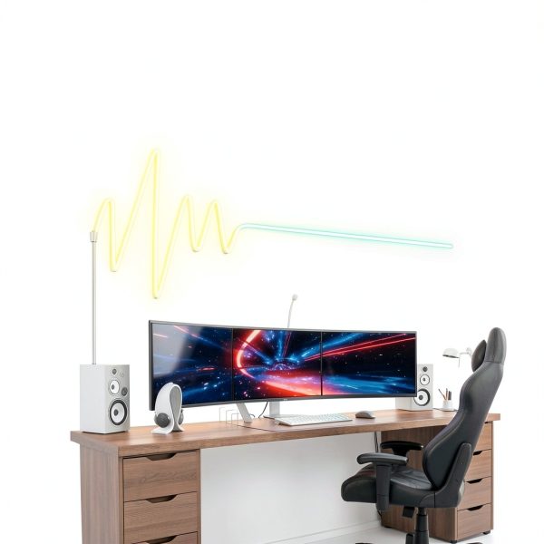 Feit Electric Smart Neon Flex Light RGBIC 10ft Wall-2