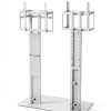 Pavo V3 SW TV Stand Swivel Function Satin Black White Walnut-2