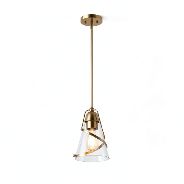 Modern Gold Pendant Light Elegant Design Adjustable Height-6