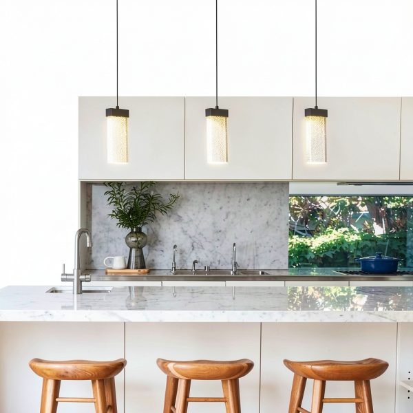 Pavo Crystal Pendant Light 3 Pack Dimmable LED Kitchen-3