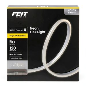 Pavo 5ft USB White Neon Flex Light Indoor Decor-0