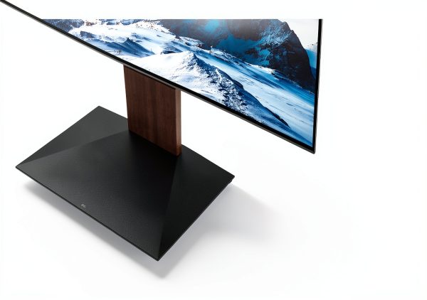 Pavo V3 SW TV Stand Swivel Function Satin Black White Walnut-10