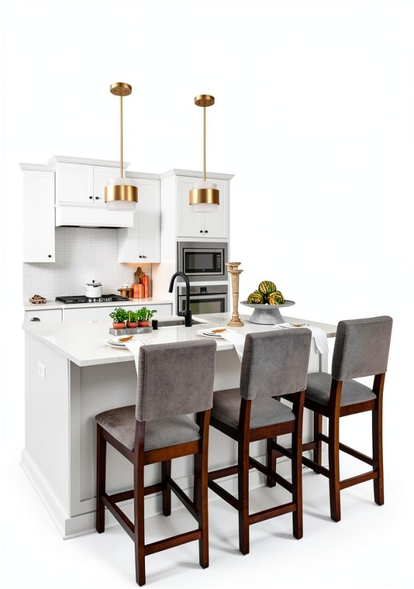 Brass Pendant Light Modern Design Frosted Glass Shade-6