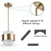 Brass Pendant Light Modern Design Frosted Glass Shade-5