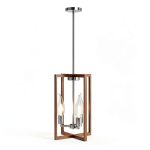 Modern Metal Chandelier 3 Light Geometric Pendant Lamp-0