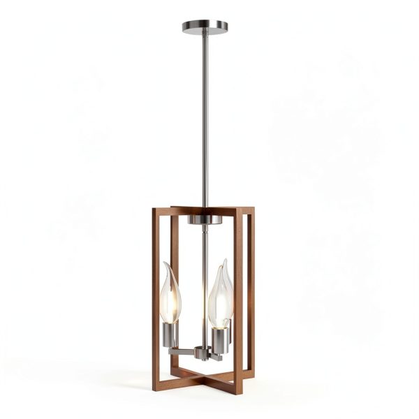 Modern Metal Chandelier 3 Light Geometric Pendant Lamp-0