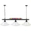 Pavo Billiard Table Light Black White Glass Metal Design-0