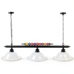 Pavo Billiard Table Light Black White Glass Metal Design-0