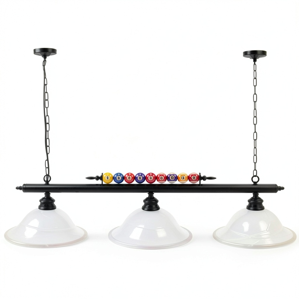 Pavo Billiard Table Light installed above a pool table in a game room
