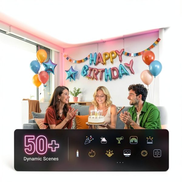 Neewer Smart LED Strip Lights RGB Neon Rope Home Decor-3