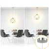 Modern LED Chandelier Warm Dimmable Light Adjustable Height-6