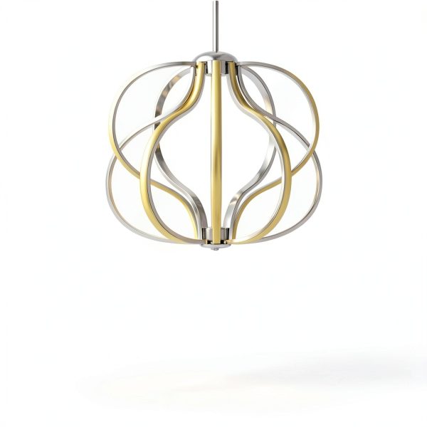 Modern LED Pendant Light Dimmable Warm White Chrome Finish-7