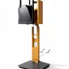 Pavo V3 SW TV Stand Swivel Function Satin Black White Walnut-9