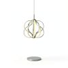 Modern LED Pendant Light Dimmable Warm White Chrome Finish-1