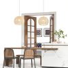Pavo Handwoven Paper Pendant Light Adjustable Height Home-1