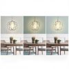 Modern LED Chandelier Warm Dimmable Light Adjustable Height-5
