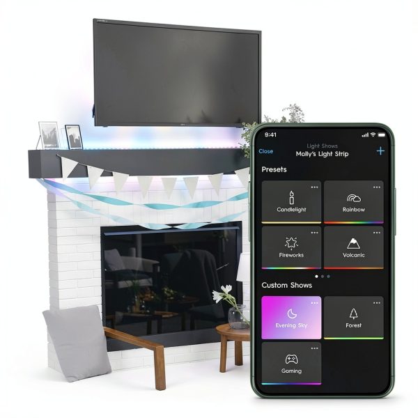 Cync Outdoor LED Strip Lights Color Music Sync Voice Control-3