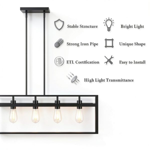 Metal Chandelier Modern Iron Design 5 Light Pendant Lamp-6