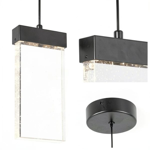 Pavo Crystal Pendant Light 3 Pack Dimmable LED Kitchen-5