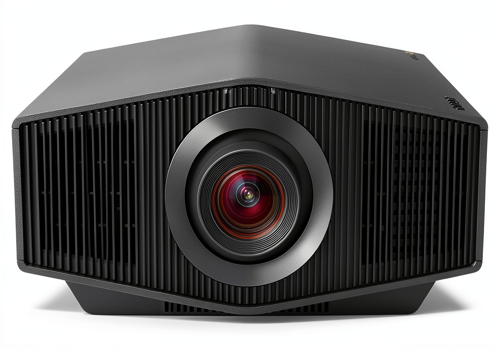 Sony BRAVIA projector displaying 4K HDR content in a dark room