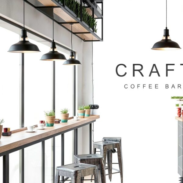 Industrial Pendant Light Metal Matte Black Hollow Design-5