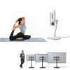 WALL Rolling TV Stand Satin Black White Walnut Mobile Design-6
