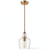 Gold Pendant Light Clear Glass Shade Modern Home Lighting-2