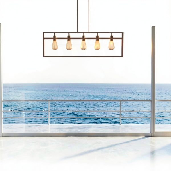 Metal Chandelier Modern Iron Design 5 Light Pendant Lamp-5