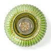 Vintage Green Glass Pendant Light 6 Inch Gold Frame-7