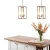 Modern Metal Chandelier 3 Light Geometric Pendant Lamp-3