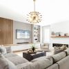 Modern Butterfly Chandelier Gold Globe 14 Light Dining Room-1